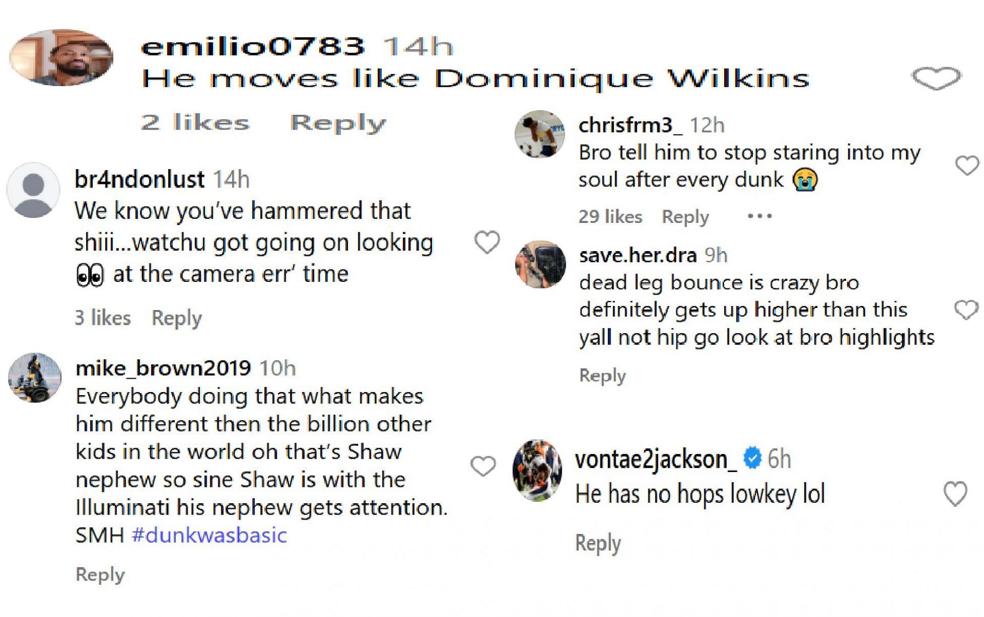 Hoops fans react to Jarrett Harris' dunking prowess (Source: Instagram/ overtime)